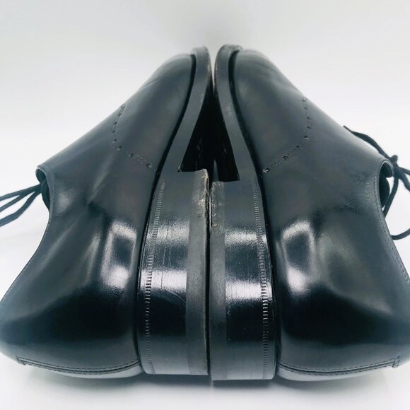 Fratelli Rossetti Italy 10973 Black Perforated Leather Cap Toe Oxford Shoes Sz 7 - Picture 7 of 15